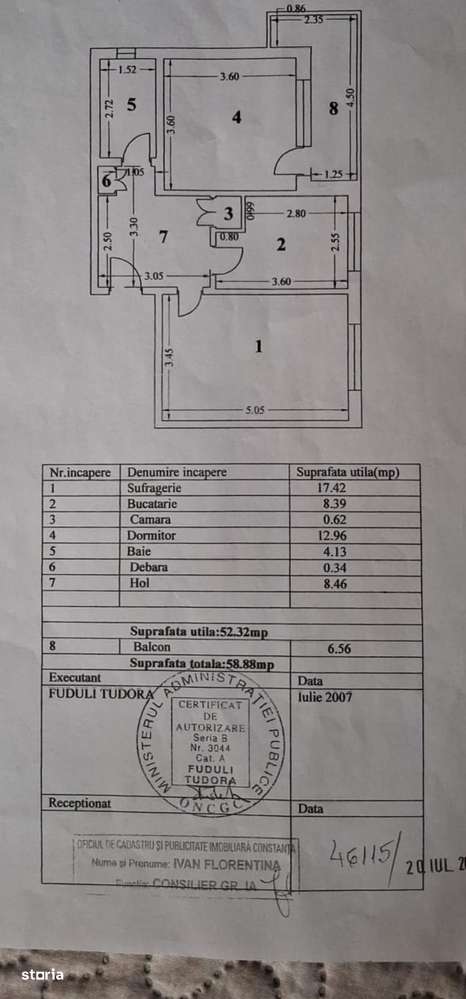 CET , apartament 2 camere decomandate , etaj 1/4 , centrala gaze-4