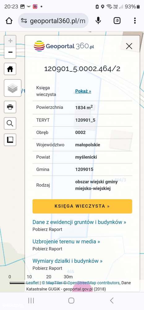 Działka budowlana 1800 m² z mediami - Pełny obrazek: 5/9