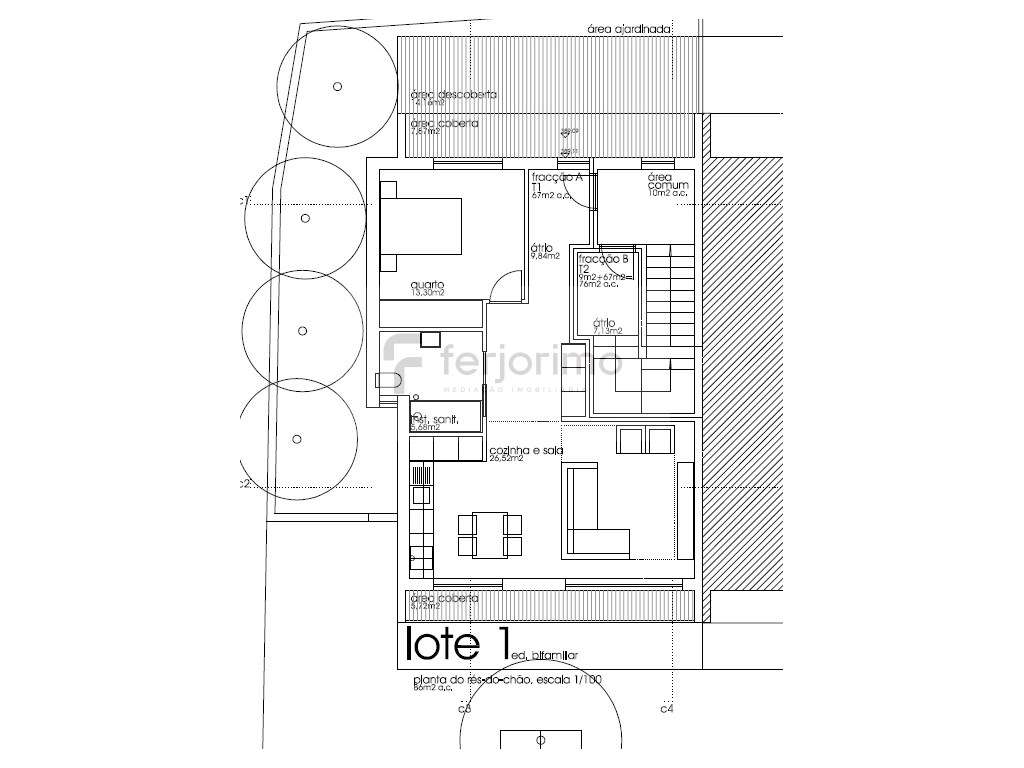 Andar Moradia Tipo T1 com moveis de cozinha, roupeiros forrados e d...-17
