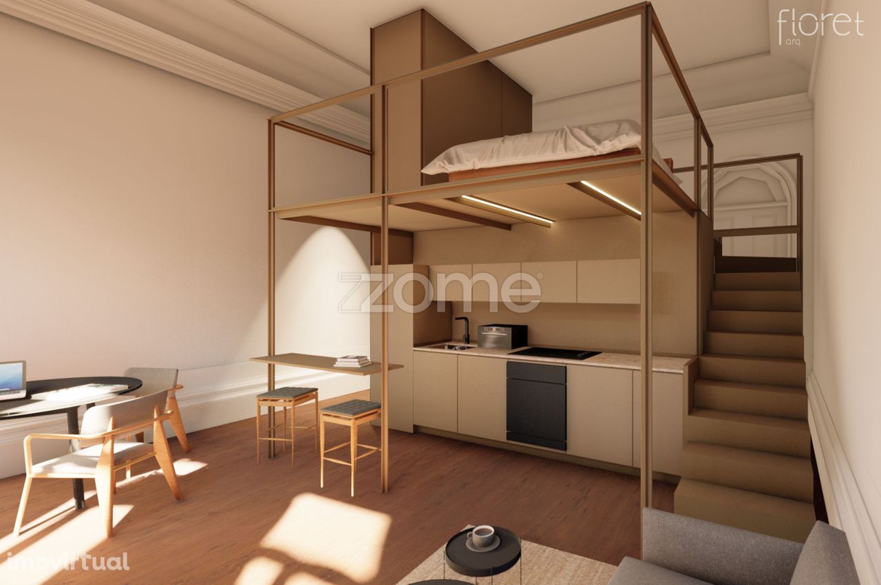 Apartamento com Mezanino e Terraço, ao Bolhão