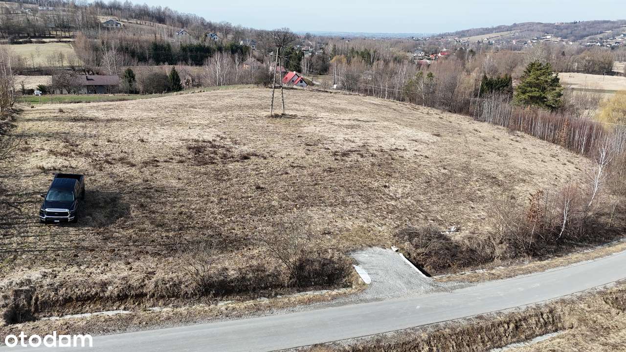 Działka 62 ary , Wydana WZ-ka na 4 domy/8 bliźniaków . WIDOKOWA - Pełny obrazek: 4/9