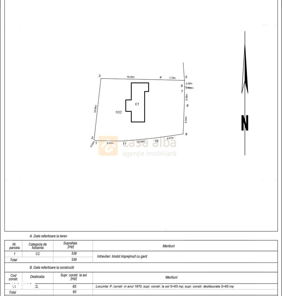 Bucsinescu - 539mp, teren intravilan, toate utilitatile - Imagine principală: 1/1