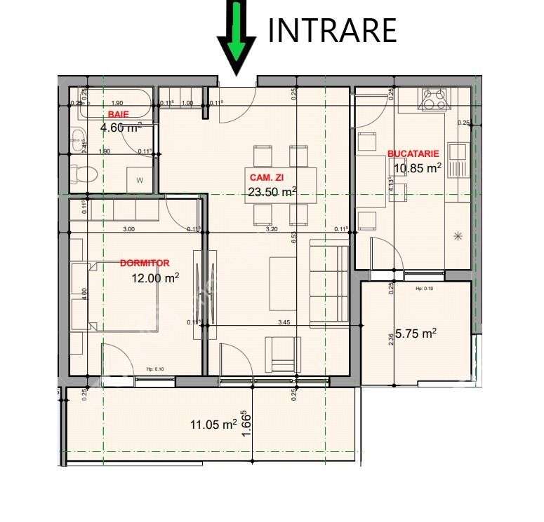 Apartament la cheie cu 2 camere si 2 balcoane etajul 1 zona Veterani - Imagine principală: 5/10