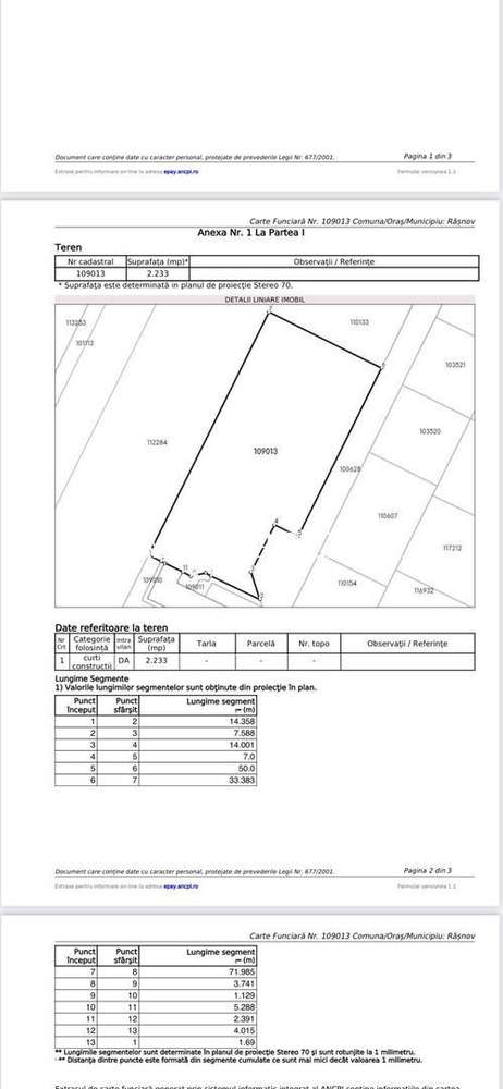 BRASOV -  RASNOV   Teren 2233 mp  intravilan - Imagine principală: 5/5