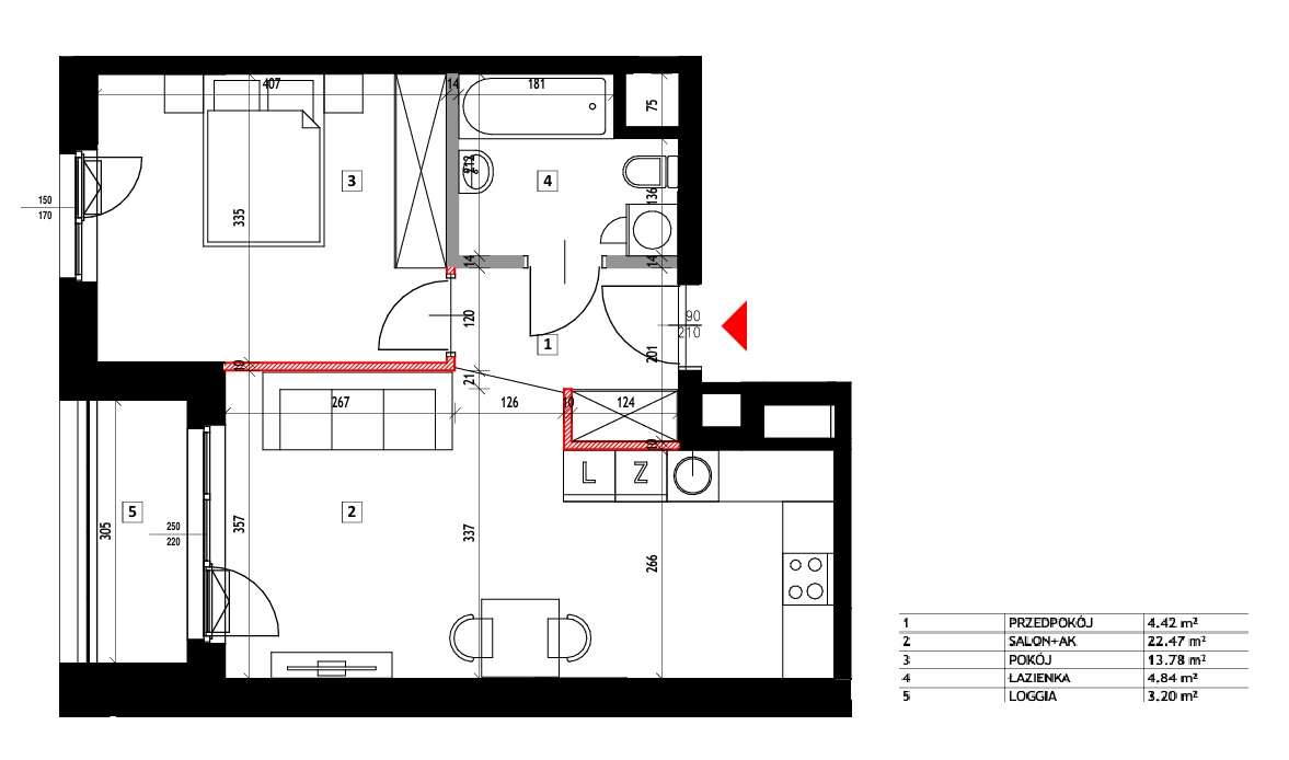 Mieszkanie 2-pok / ul. Piotrkowska / Strefa Progress / M²Poland Estate-1