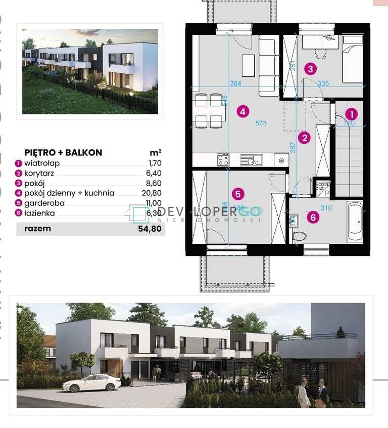 Lokal mieszkalny w zabudowie szeregowej w Grabówce - Pełny obrazek: 5/5