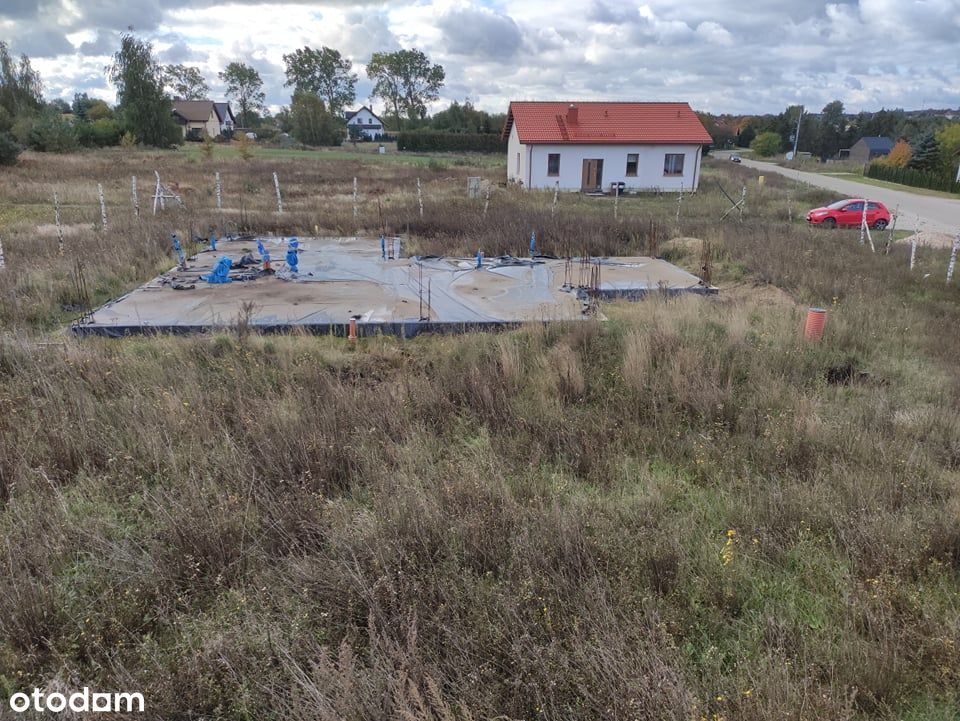 Działka budowlana z pozwoleniem+płyta fundamentowa