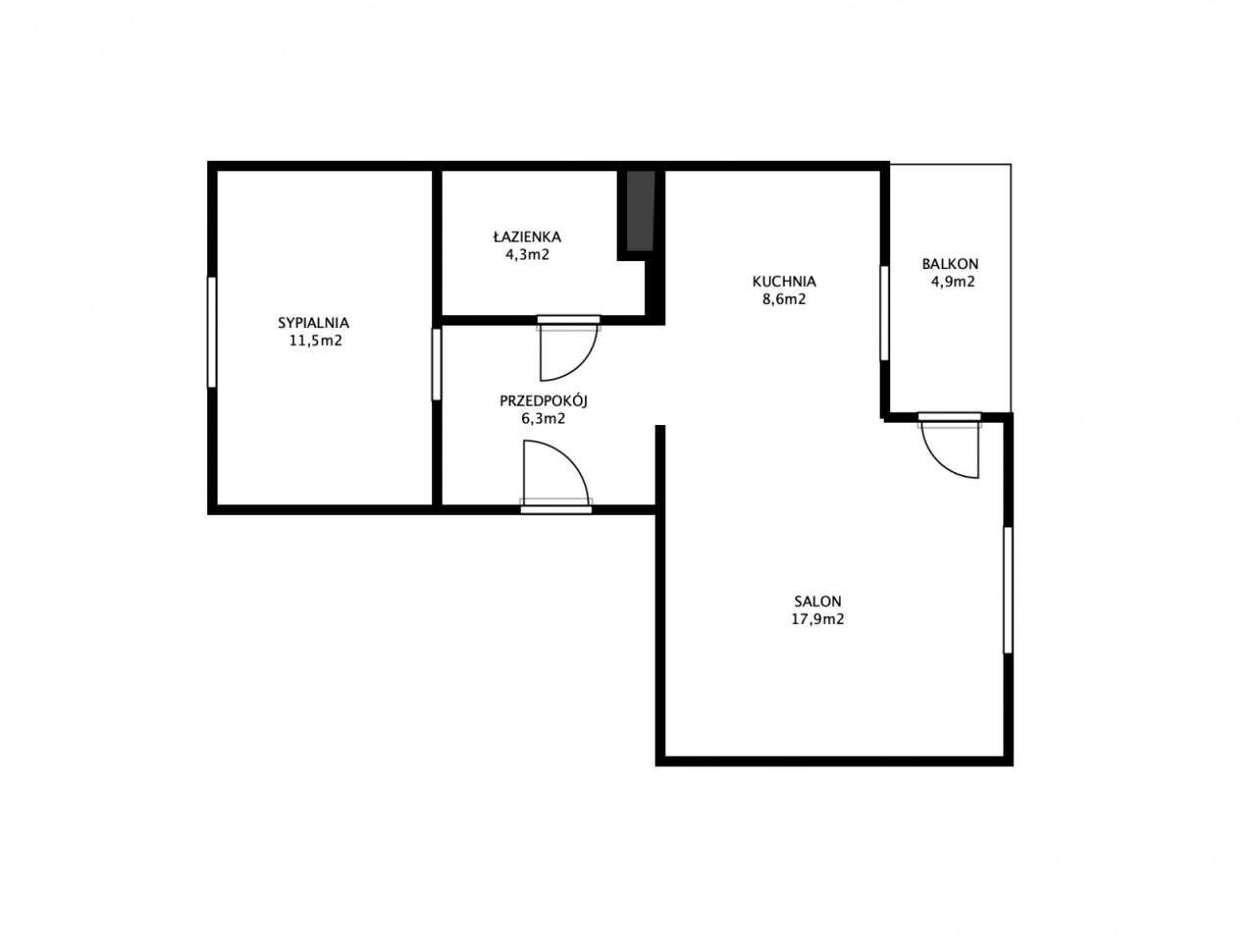 48m2, 2 pokoje, 2011 rok, klimatyzacja, - Pełny obrazek: 2/9