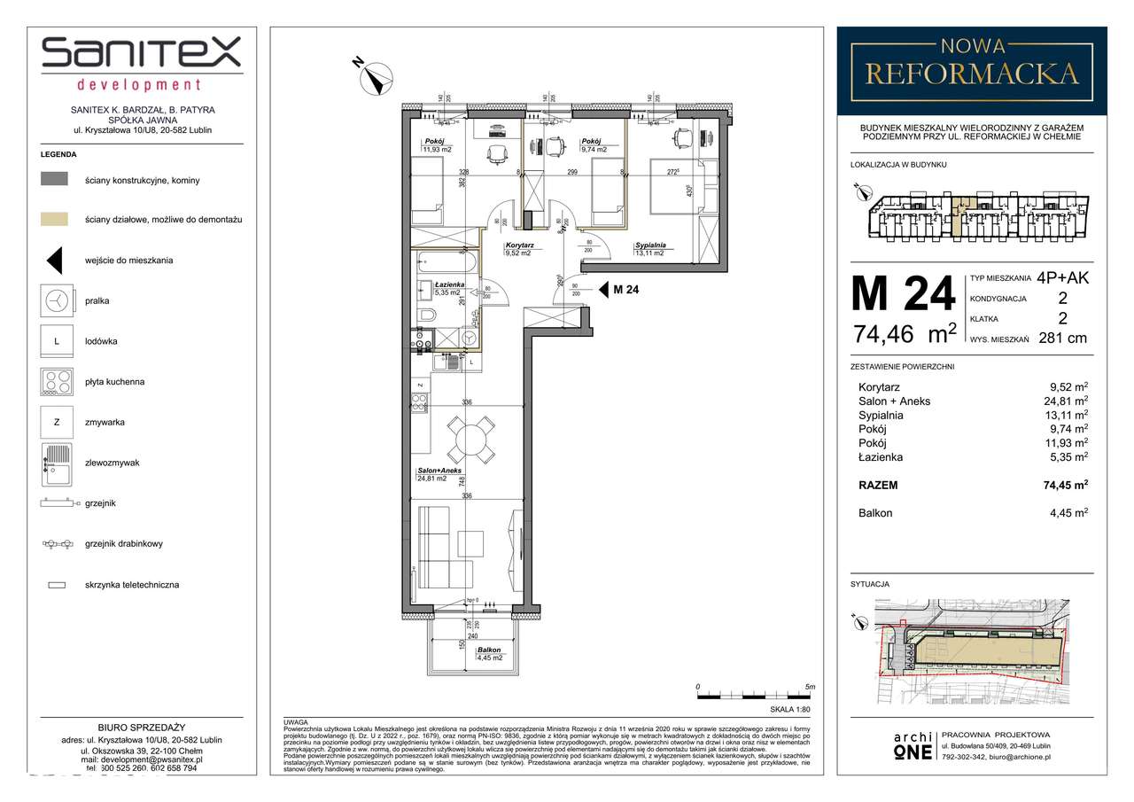 Nowa Reformacka | mieszkanie 4-pok. | M24 - Pełny obrazek: 2/4