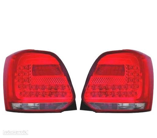 FAROLINS TRASEIROS LED PARA VOLKSWAGEN VW POLO 09+ VERMELHO - 1