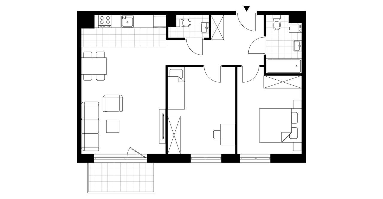 3-pokojowe mieszkanie 62m2 + balkon Bezpośrednio - Pełny obrazek: 4/8