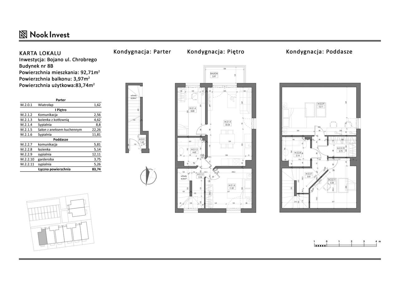 5-pokojowe mieszkanie 92m2 + balkon Bezpośrednio - Pełny obrazek: 2/7
