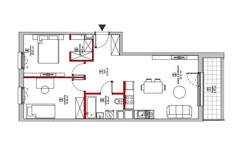 OSIEDLE POEMATU - mieszkanie 3-pokojowe +BALKON - PROMOCJA - Pełny obrazek: 2/7
