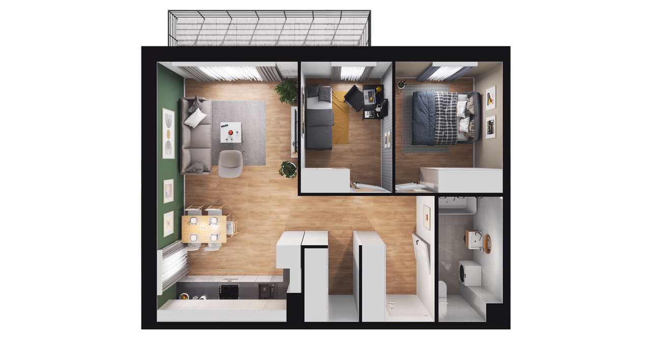 Osiedle Moderno | mieszkanie 3-pok. | D_16 - Pełny obrazek: 3/9