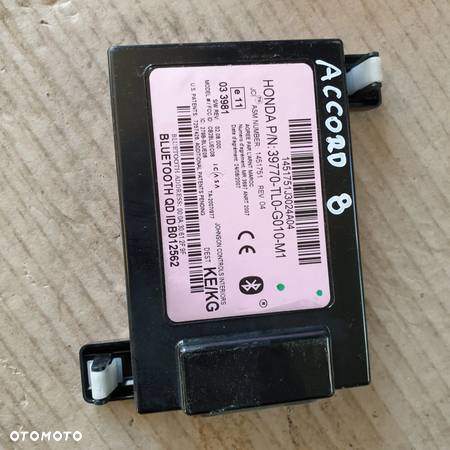 HONDA ACCORD VIII MODUL STEROWNIK BLUETOOTH  39770-TL0-G010-M1 - 1