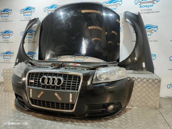 FRENTE COMPLETA AUDI A3 8P 8P1 FASE II 2 SLINE S-LINE S LINE CAPOT PARACHOQUES GUARDA-LAMAS OTICAS RADIADOR VENTILADOR FRENTE FIBRA REFORÇO - 2