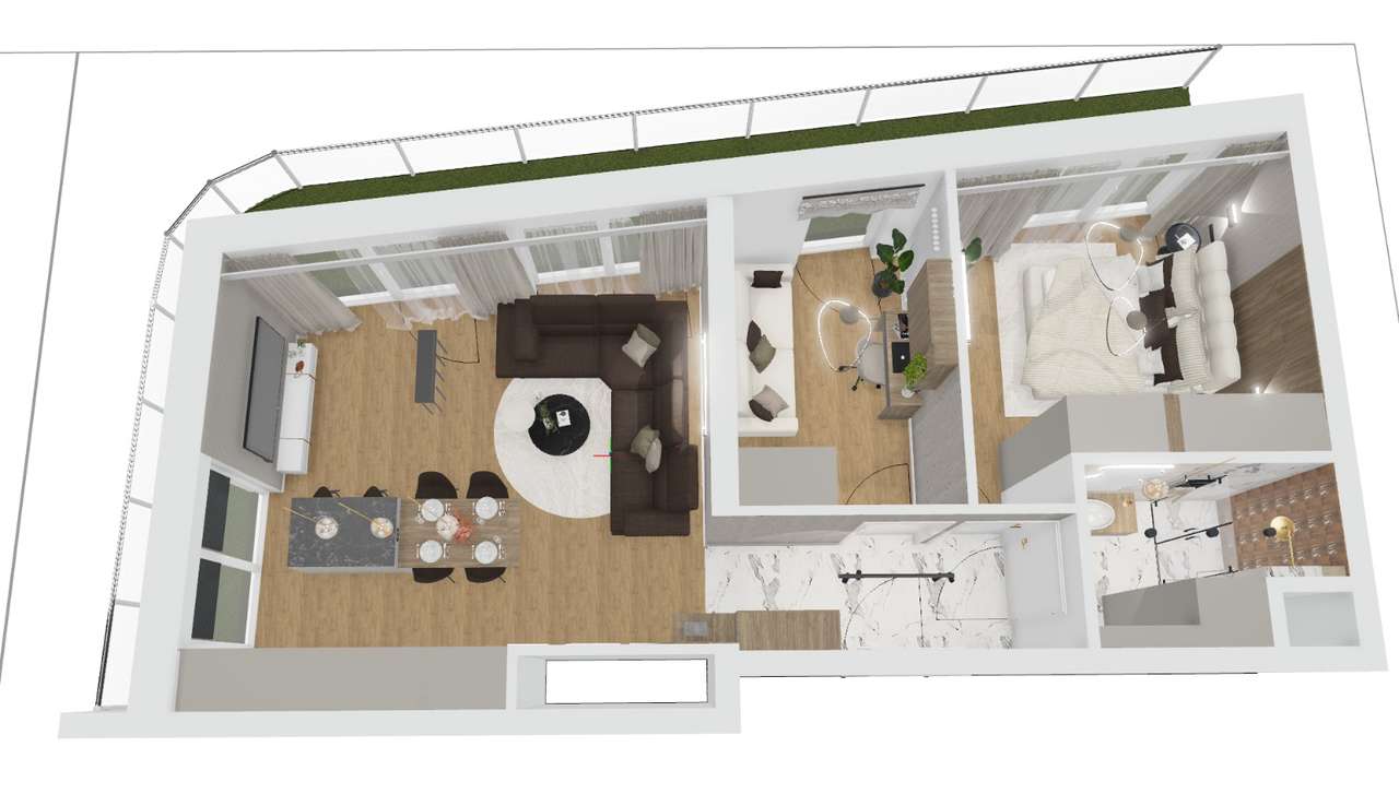 | narożne mieszkanie | balkon 21 m2 | TOP OFERTA| Quorum | 16-piętro-5