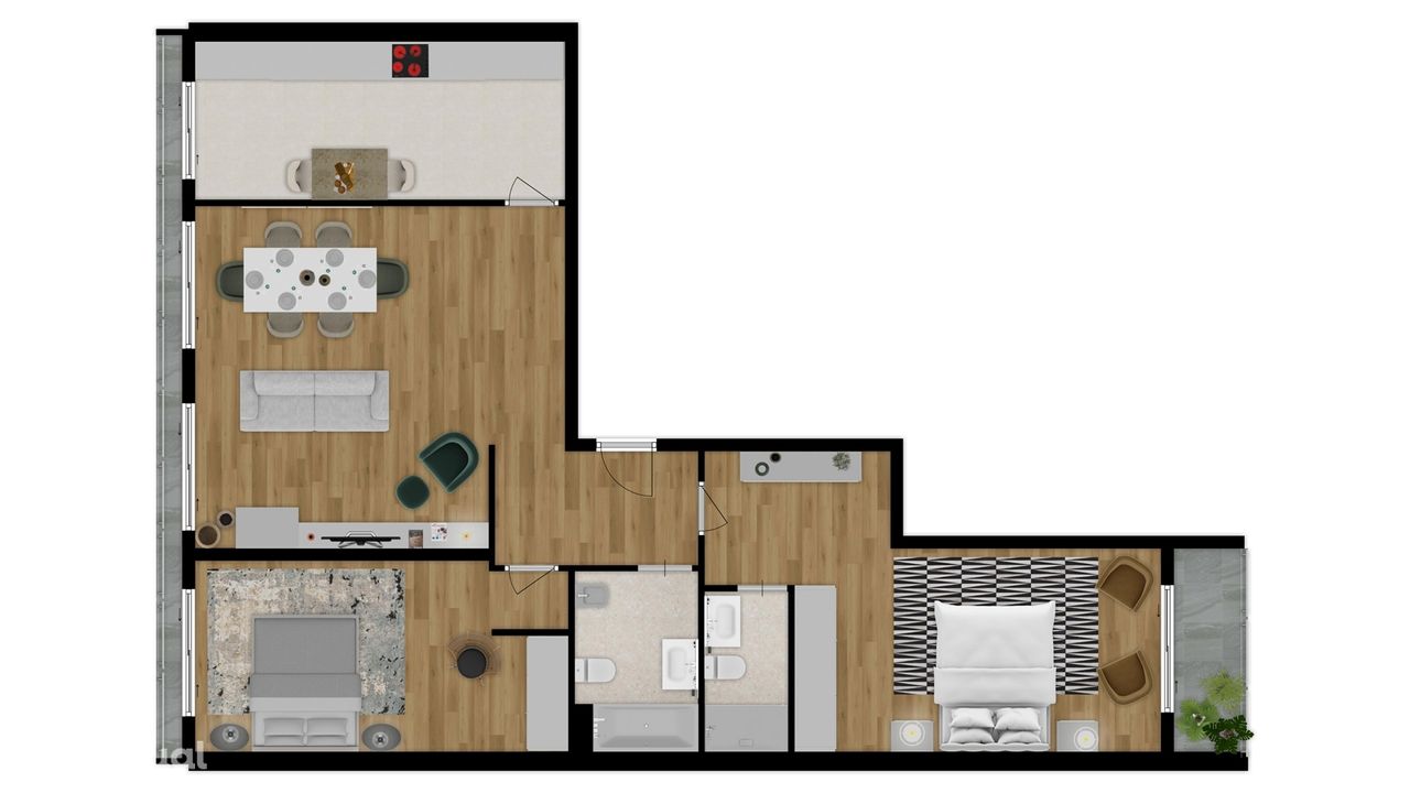 Apartamento T2 Novo, arredores do Distrito Coimbra