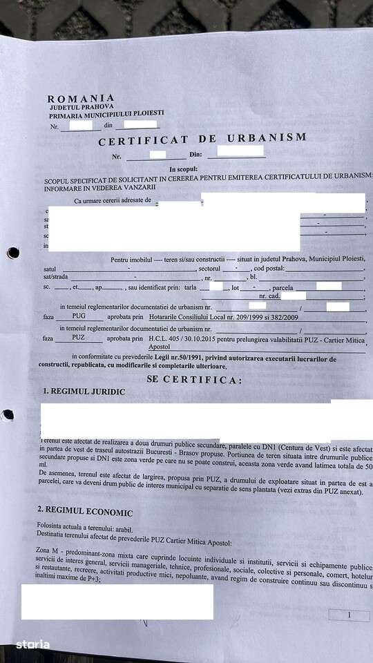 PARC VEST - Centura -ter. intravilan , 4949mp - 150000 euro - Imagine principală: 2/4