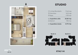 Studio bloc nou complex deosebit DIRECT DEZVOLTATOR!!