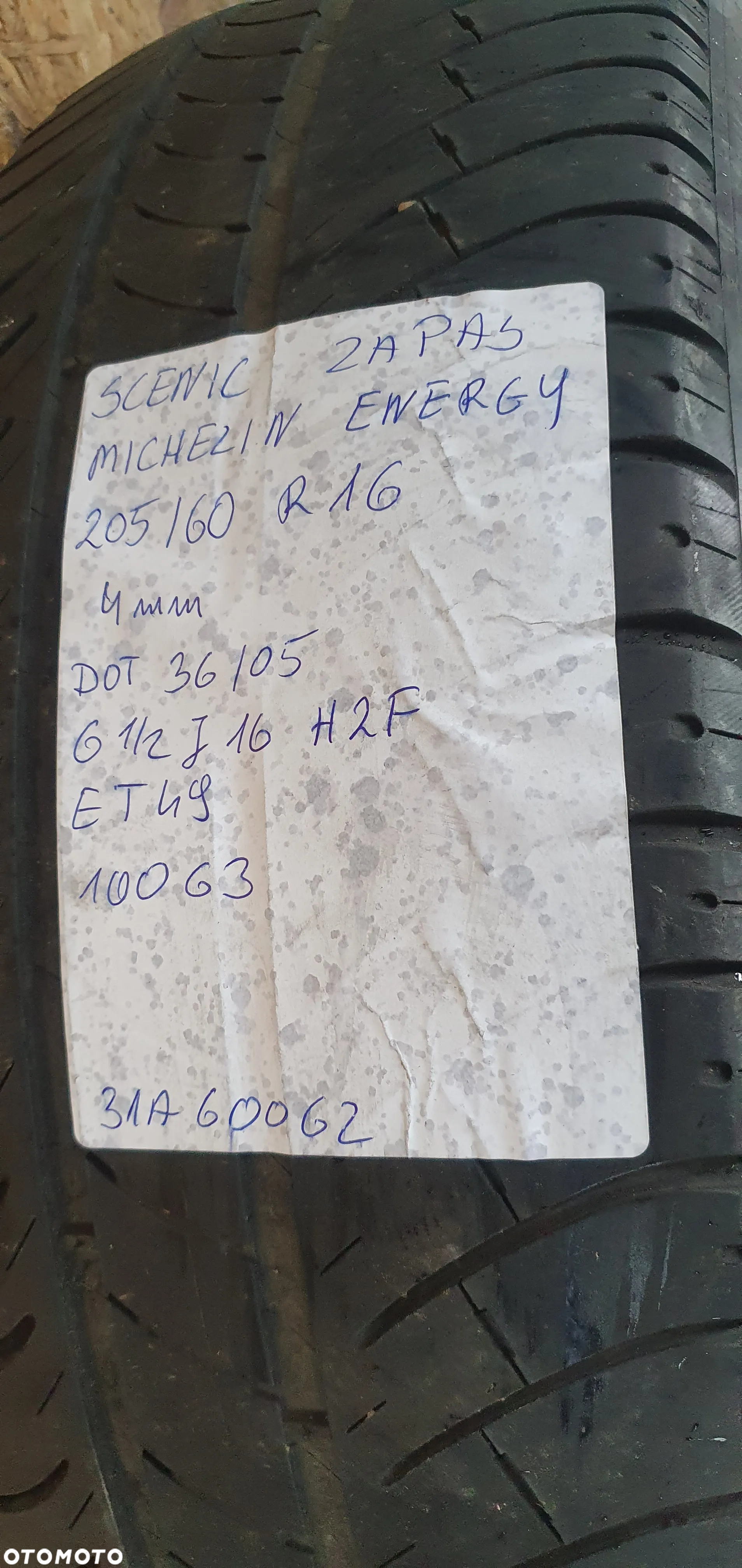 Koło zapasowe dojazdówka Michelin Energy 16" 205/60 Renault Scenic II - 12