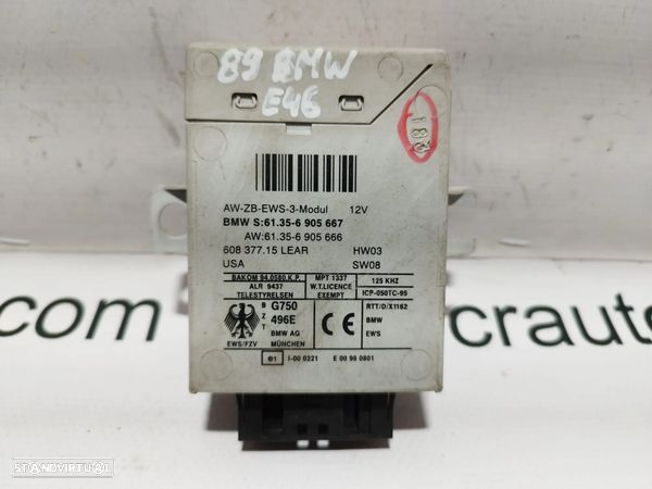 CENTRALINA ECU INGNICAO IGNIÇÃO IMOBILIZADOR 6905666 6135 61356905666 BMW SERIE 3 E46 M54B25 SERIE 5 E60 E61 - 1