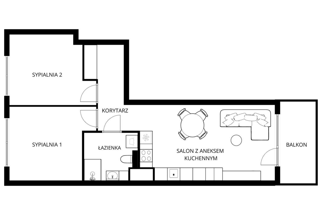 USTAWNE mieszkanie TRZY POKOJE - DWUSTRONNE JEŻYCE-1