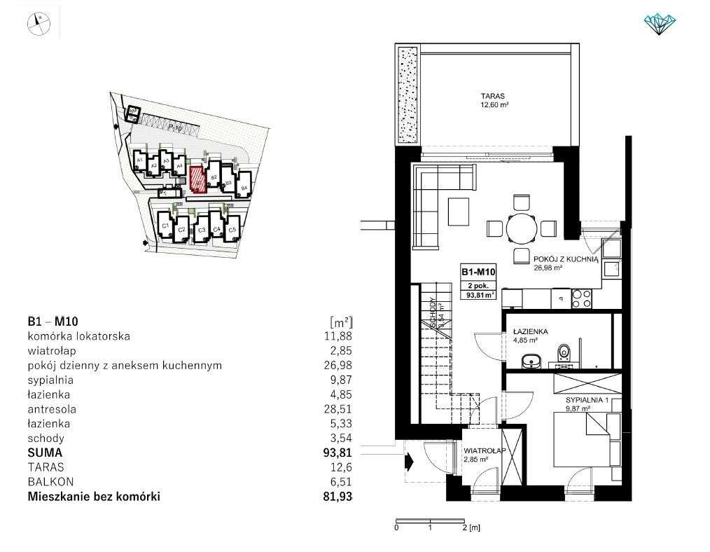 Apartament (78 m2) z pięknym widokiem na góry-10