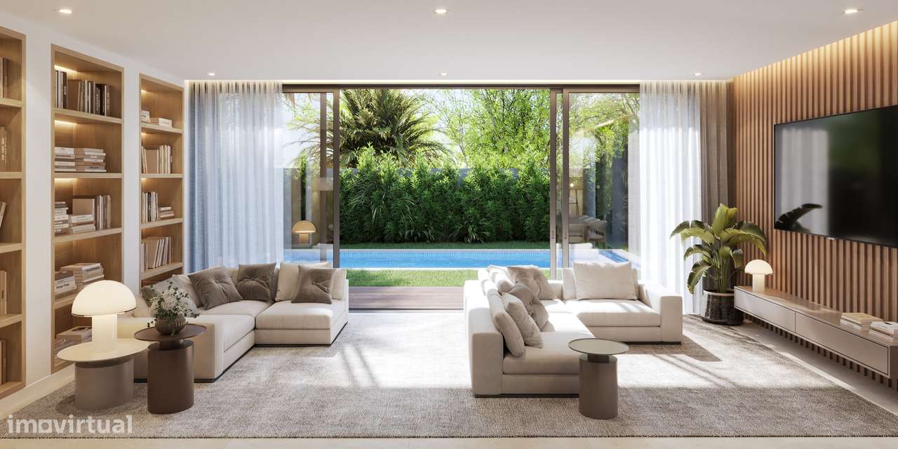 Moradia T4 com piscina, garagem e vista jardim e serra-19