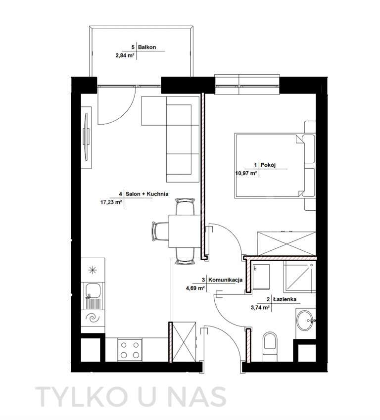 Wyremontowane 2 pokoje z balkonem, garaż-13