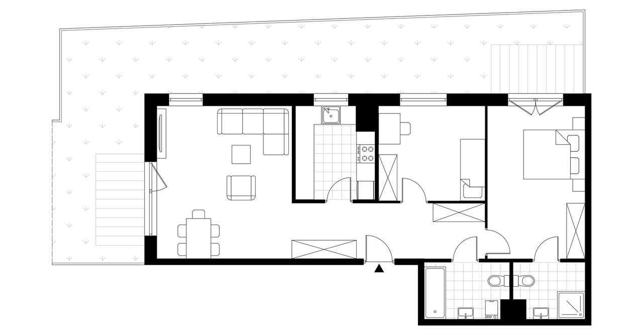 3-pokojowe mieszkanie 77m2 + ogródek Bezpośrednio - Pełny obrazek: 3/8