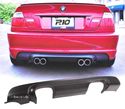 DIFUSOR PÁRA-CHOQUES TRASEIRO PARA BMW E46 LOOK M3 CSL COUPE CABRIO SEDAN SAIDA DUPLA 98-05 - 1