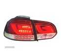 FAROLINS TRASEIROS LED LIGHTBAR PARA VOLKSWAGEN VW GOLF 6 MK VI 08-12 VERMELHO CROMADO - 2