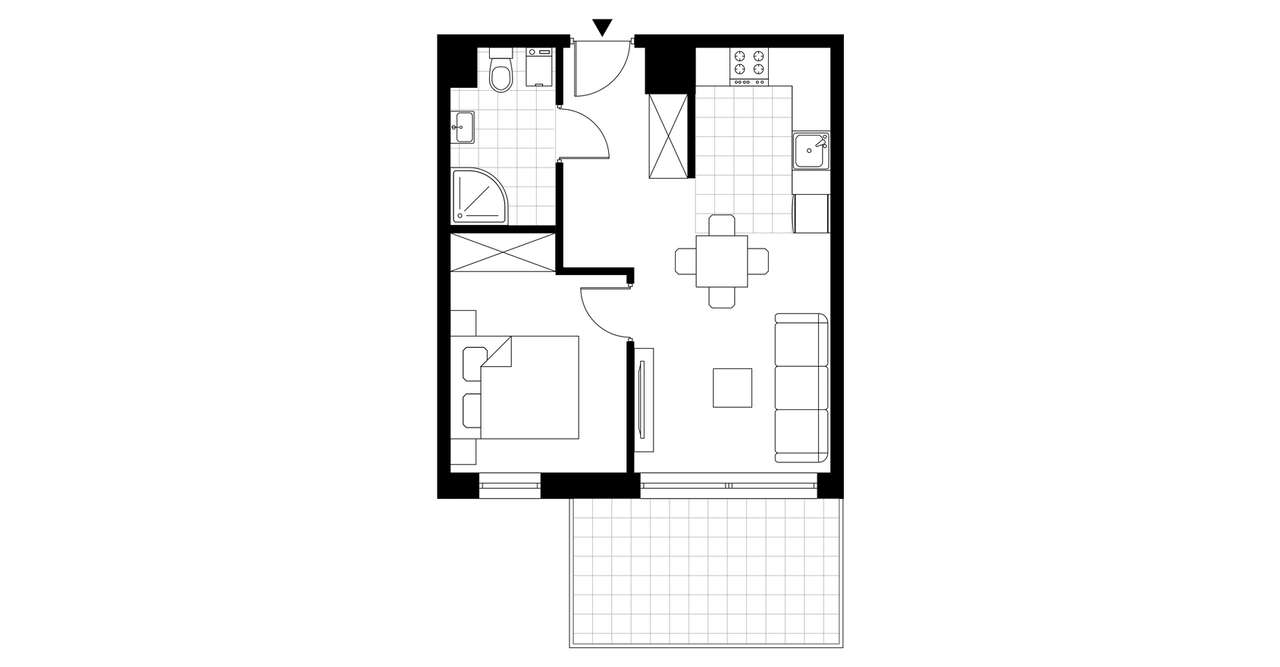 2-pokojowe mieszkanie 36 m² + balkon - View 4