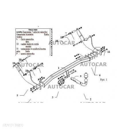 Carlig de remorcare pentru Dacia Logan MCV - Combi- sistem semidemontabil -cu suruburi -  din 2013/- - 7