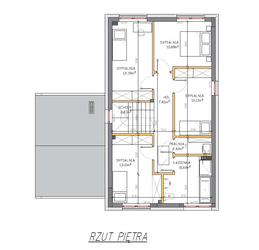 Budynek bliźniaczy 150,66 m2 + działka 550 m2 - Pełny obrazek: 2/7