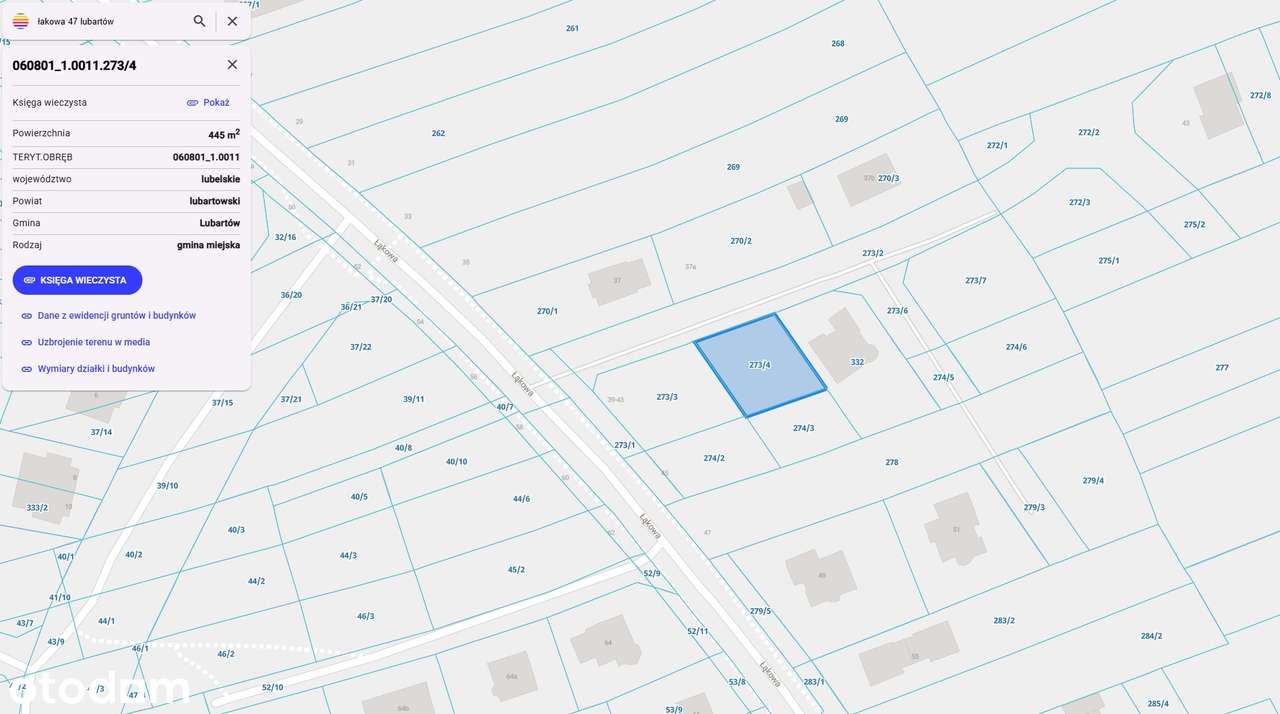 Lubartów działka budowlana ul. Łąkowa 47 - Pełny obrazek: 4/5