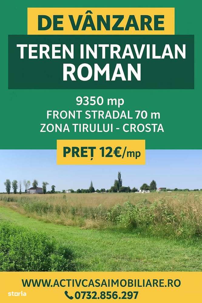 Teren  intravilan, zona Tirului ,9350 mp - Imagine principală: 1/1