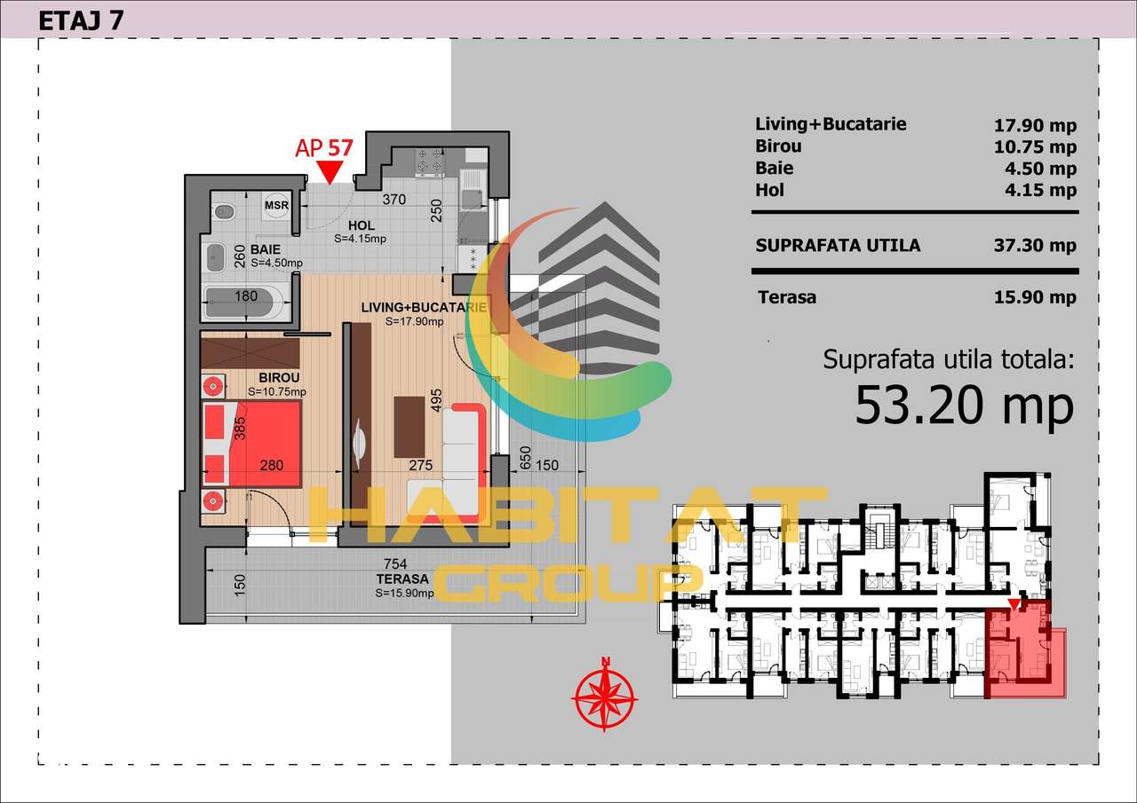 Apartament 2 Camere Decomandat Sector 4 Grand Arena 53.2 Mp - Imagine principală: 2/16