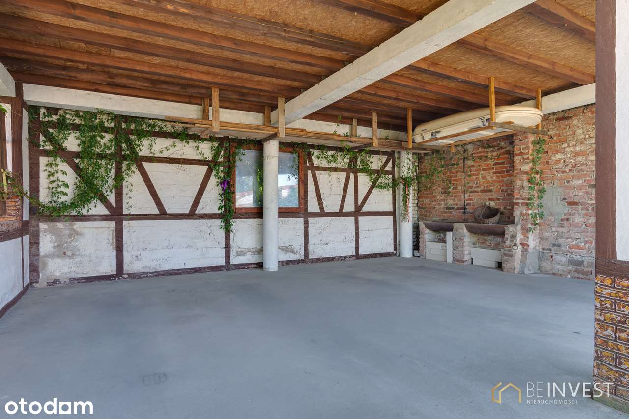 Duży dom parterowy + poddasze | Budynek gospodarczy, duża działka-13