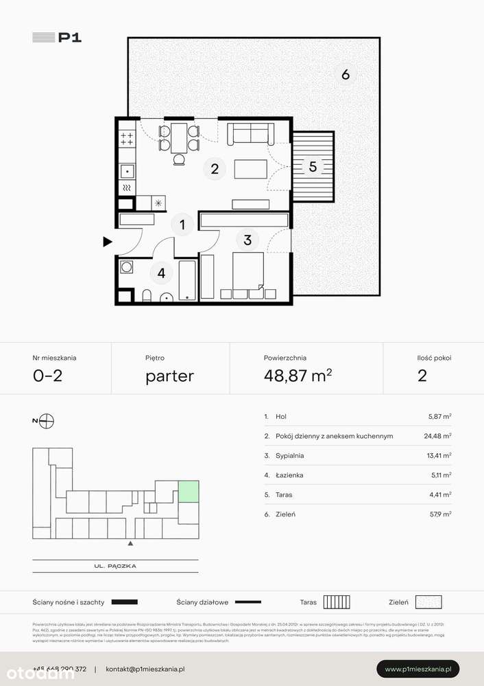 P1 Mieszkania  | mieszkanie 2-pok. | 0_2 - Pełny obrazek: 2/7