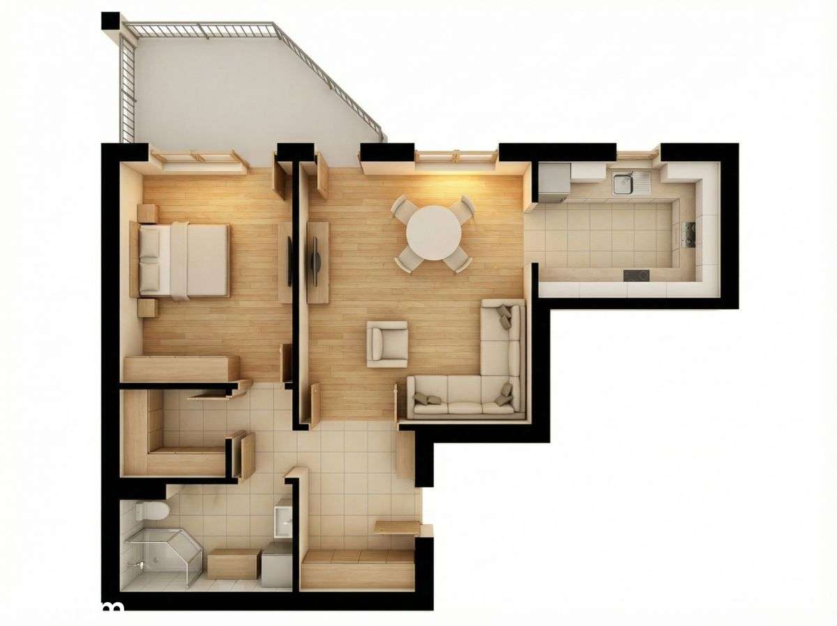 Przestronny apartament 61m2 przy Metrze Wilanowska-8