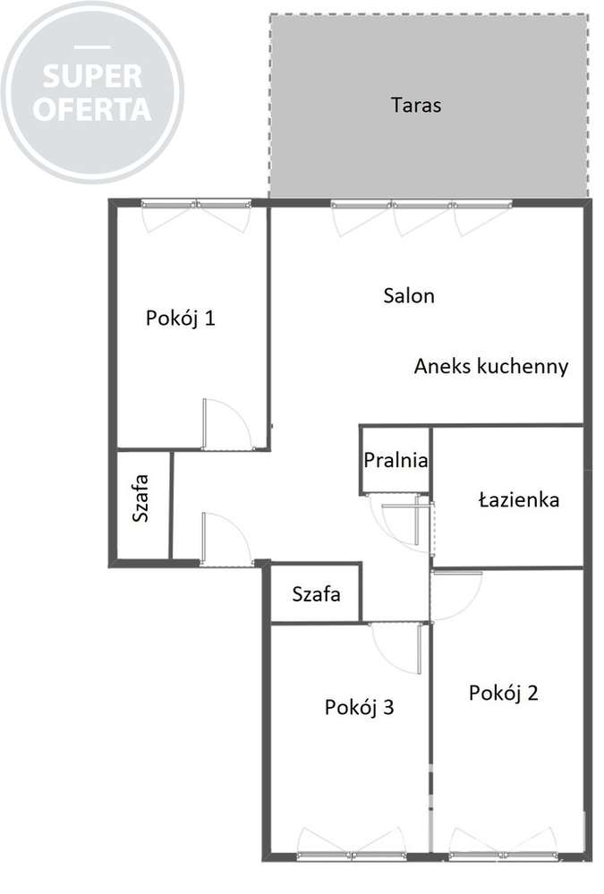 Pomorzany 4 pokoje z tarasem 20 m kapitalny remont - Pełny obrazek: 4/14