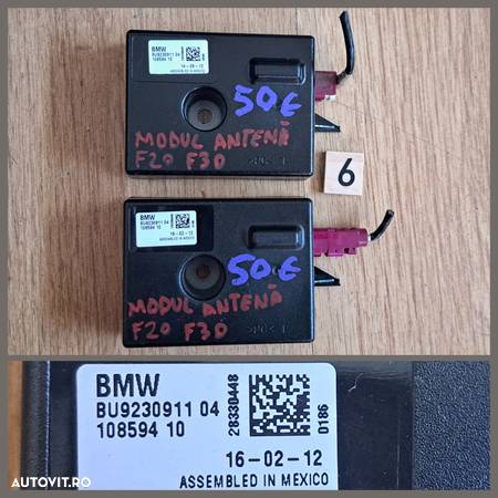 Modul ECU calculator frana de mana FRM 3 lumini modul soft close inchidere portbagaj airbag amplificator antena semnal ECU PDC BMW Seria E F 520d 740dX 760LiS - 7