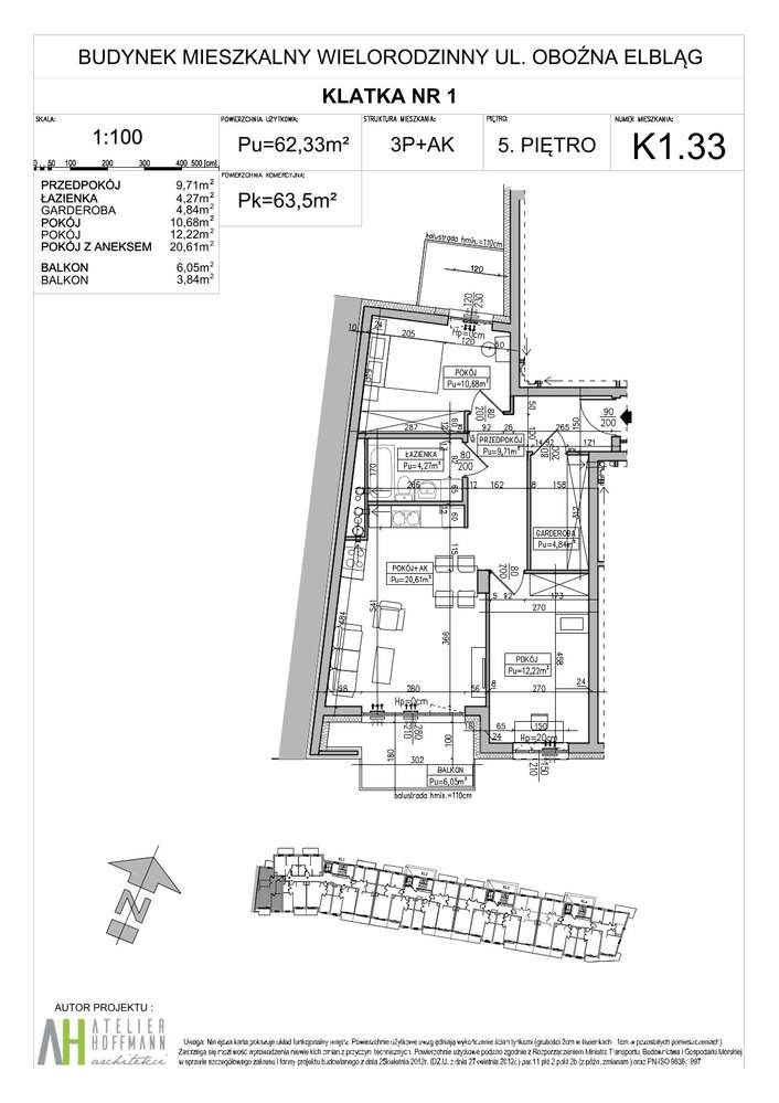 Elzam Tower | mieszkanie 3-pok. | K1_33 - Pełny obrazek: 2/9