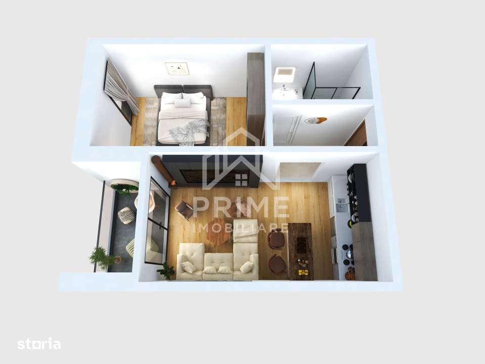 APARTAMENT 1 CAMERA, 40MP, ZONA LIDL CETATE ALBA IULIA - Imagine principală: 4/8
