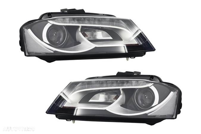 Faruri LED compatibil cu AUDI A3 8P1 (2008-2012) Negru - 1