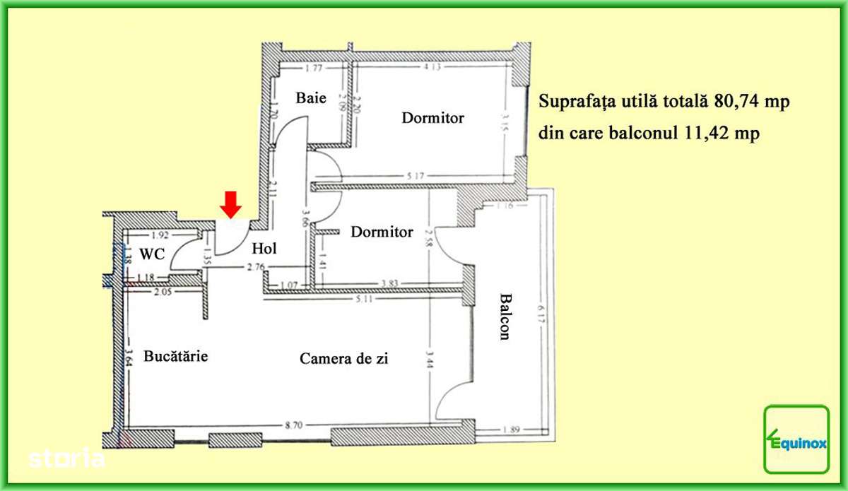 Apartament cu 3 camere de vânzare, Nord-EvoCasa, ECX90536-11