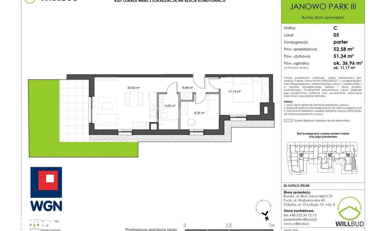 3 pokoje| OGRÓD 36,96m2| komórka lok| miejsce post. | Cesjapraw-8