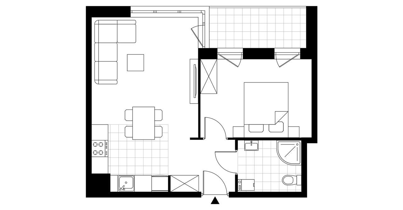2-pokojowe mieszkanie 41m2 + loggia Bez Prowizji - Pełny obrazek: 3/8